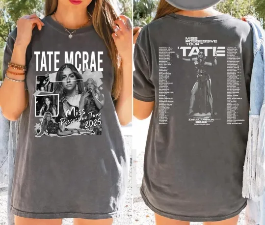 Discover Miss Possessive Tour 2025, Fan Gift Tate Mcrae Merch T-Shirt