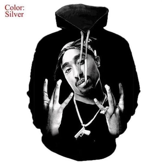 Discover Rapper Rock Singer Tupac 3D Hoodie