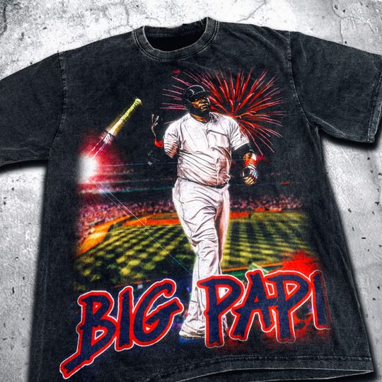 Discover Vintage David Ortiz Big Papi T-shirt, Boston Baseball 3D Shirtr her.