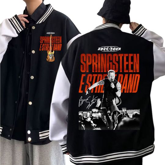 Discover Bruce Springsteen and E Street 2025 Tour Baseball Jacket