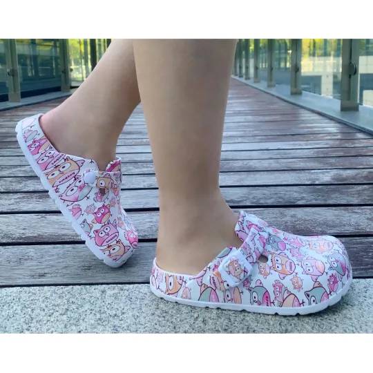 Discover Owl Pattern Slip-on Clog