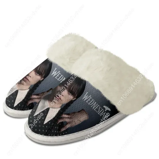 Discover Wednesday Fuzzy Slippers