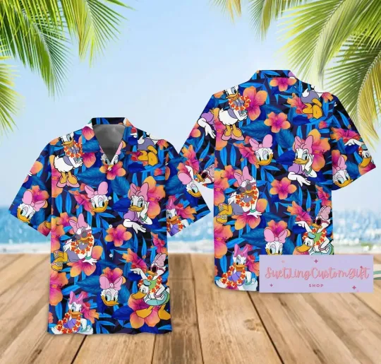 Discover Daisy Duckk Hawaiian Button Down Shirt