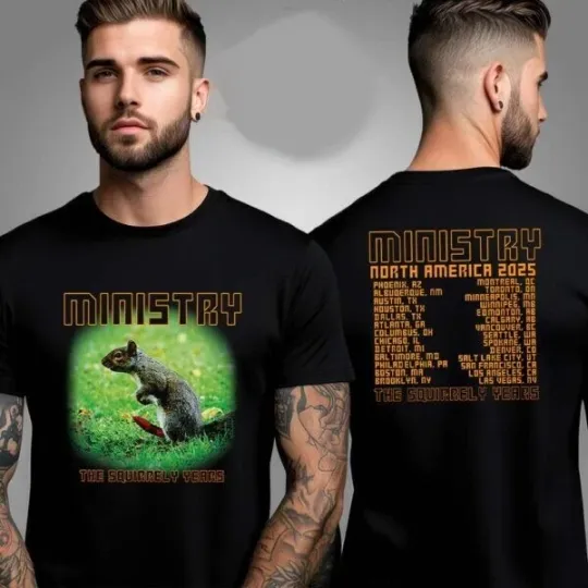 Discover Ministry North America 2025 Tour The Squirrely Years T-Shirt