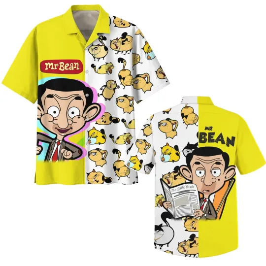 Discover Mr. Bean Movies Hawaiian Button Down Shirt