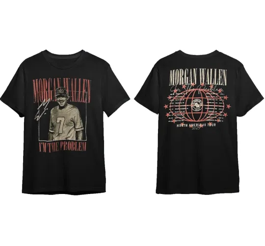 Discover Wallen Western I’m The Problem 2025 Tour Merch Double Sided Shirt
