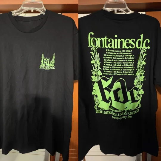 Discover Fontaines DC Band USA Tour 2025 T Shirt Concert Reprint