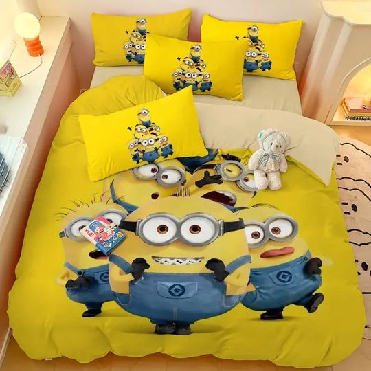 Discover Cartoon Minions Bedding Set