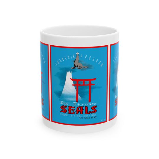 Discover Ceramic Mug, 1949 Baseball San Francisco Seals Japan Tour, Vintage Sports Lover Gift, Baseball Fan Mug