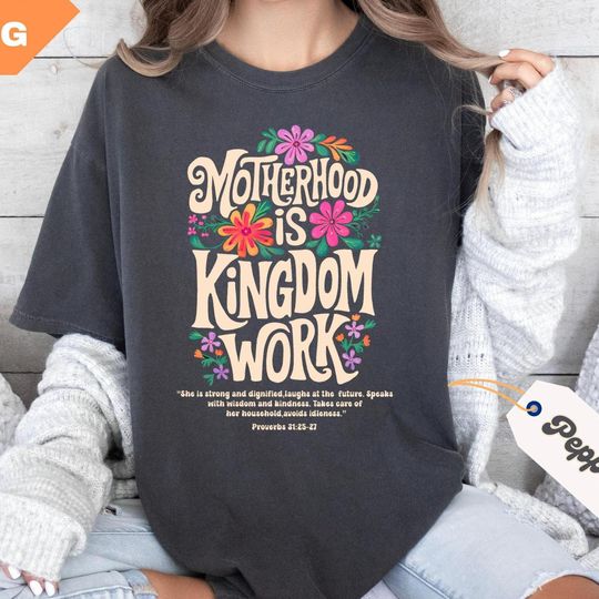 Discover Motherhood is Kingdom Work Shirt, Christian Mom Shirt, Retro Christian Mom Shirt