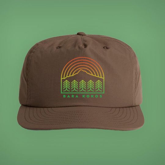Discover PNW Forest BARA KOKOS Surf Cap - Red, Gold, Green