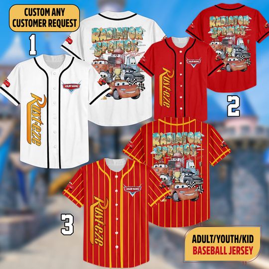 Discover Custom Lightningg McQueenn Baseball Jersey, carss Lightningg McQueenn Baseball Matching