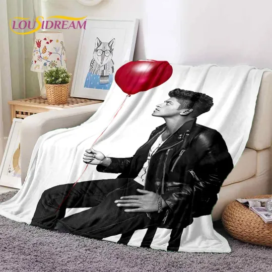 Discover Bruno Mars 3D Singer Star Soft Flannel Blanket