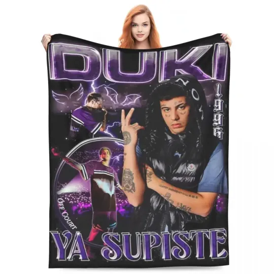 Discover Duki Music Rapper Flannel Blanket Singer