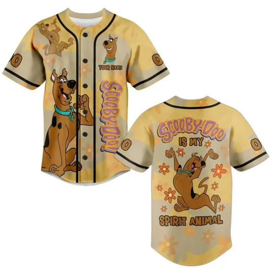 Discover Personalized Scooby Doo Is My Spirit Animal Baseball Jersey Shirt 3D