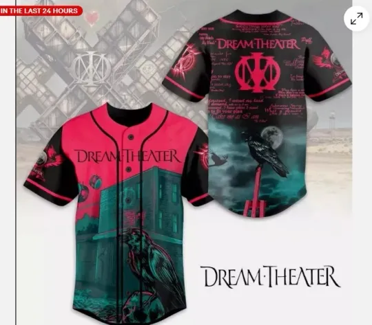 Discover Dream Theater - 40th Anniversary Tour 2025 baseball jersey, new 3d gift