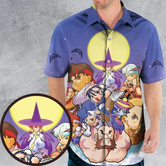 Discover Arcade Nights Street Fighter Hawaiian Shirt