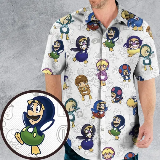 Discover Penguin Party Super Marioo Hawaiian Shirt