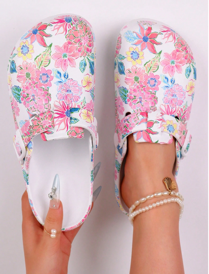 Discover Cute Printed Tropical Women's Clogs Nurse Gift Funny  Slip-on Clogs