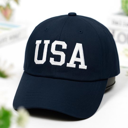 Discover USA Cap - Embroidered Baseball Cap - American Cap for Men and Women - 4th of July Gift - Independence Day Gift
