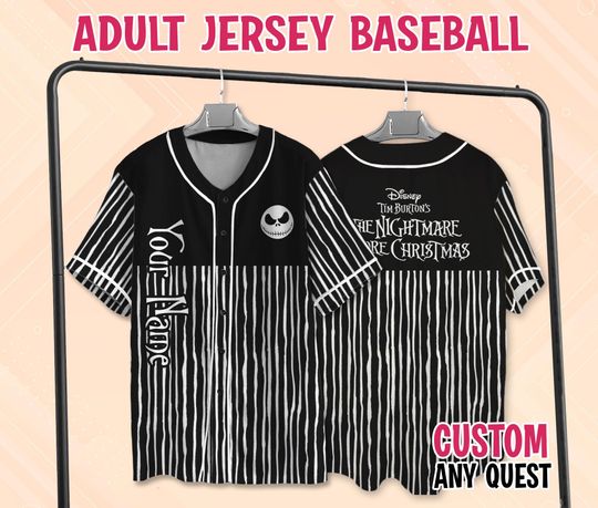Discover Nightmare Before Jackk Skellingtonn Baseball Jersey, Pumpkin King Baseball Jersey