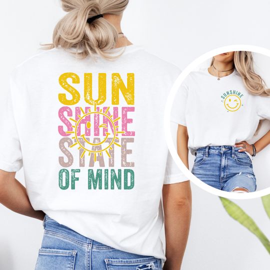 Discover Sun Shine State Of Mind Shirt, Sunsets Shirt, Beach Shirt, Vacation Shirt