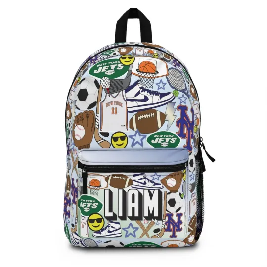 Discover Personalized Sports School Backpack Favorite Sports & Teams Custom Gifts For Kid