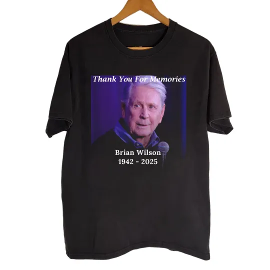 Discover Thank You For Memories Brian Wilson 1942-2025 T-shirt