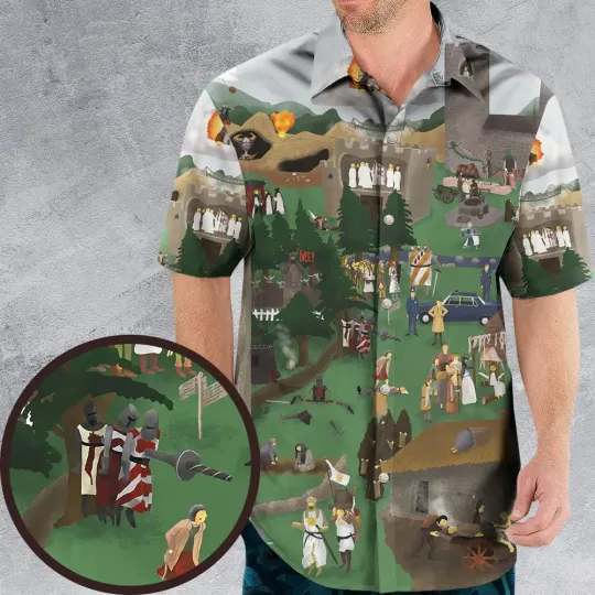Discover England 932 A.D Monty Python & The Holyy Grail Hawaiian Shirt