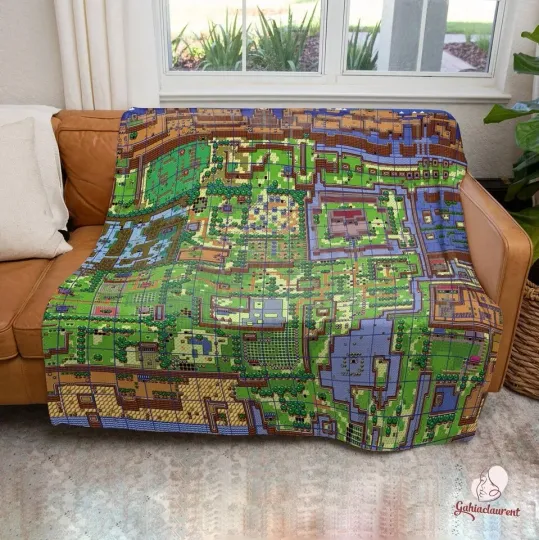 Discover Zelda Korok Blanket, Breath of the Wild Hylia Throw, Soft Cozy Zelda Blanket