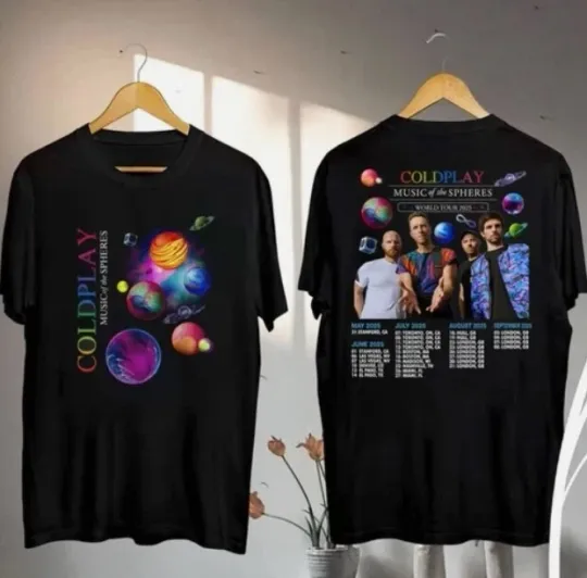 Discover Coldplay Music Of The Spheres Tour 2025 Shirt Coldplay Band Concert Shirt