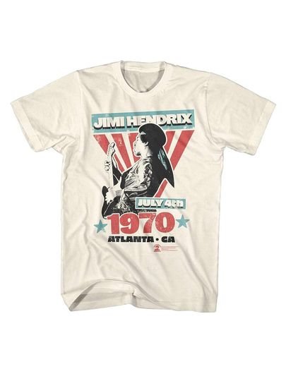 Discover Jimi Hendrix Rock Musician, Electric Guitarist Men Loose Vintage T-shirt