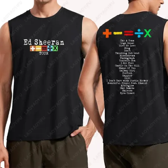Discover Fan Gift Ed Shee Tour A Sleeveless Garment Vintage Vintage Washed Tank Top
