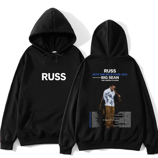 Discover Russ Into The Wild Tour 2025 Merch Hoodies