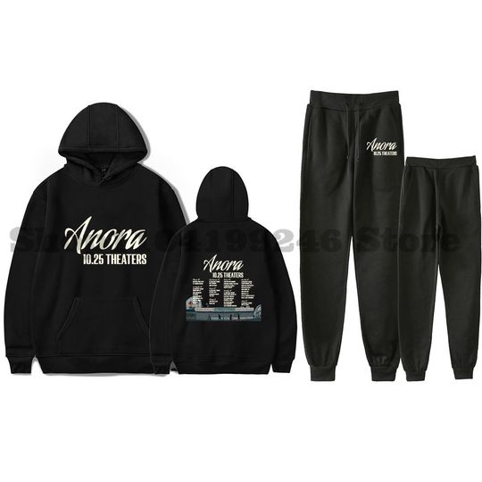 Discover Anora 2024 Movie Fall Suit Hoodie Jogger Set