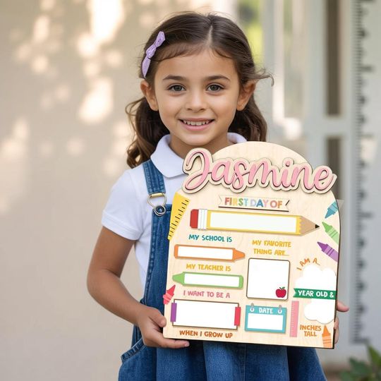 Discover Personalized Reusable First Day of School Sign