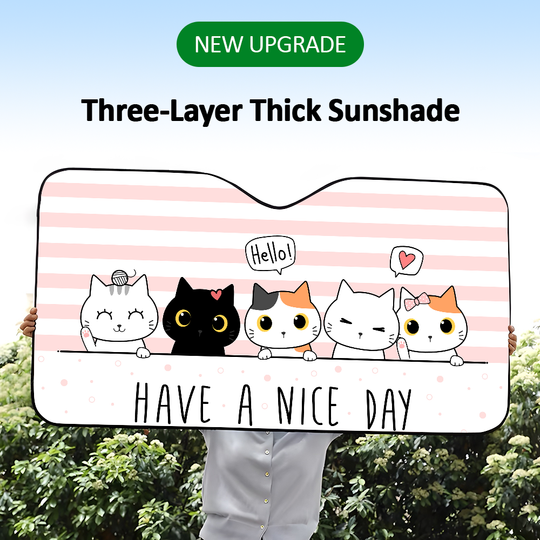 Discover HAVE A NICE DAY Cute Animal Car SunShade