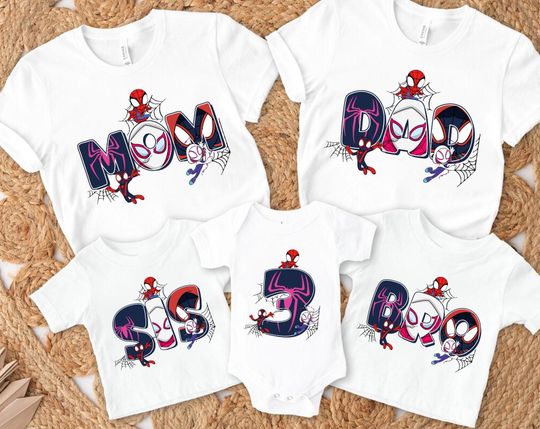 Discover Custom Name Family T-shirt , Hero Characters Matching Family Tee , Super Squad Vacation