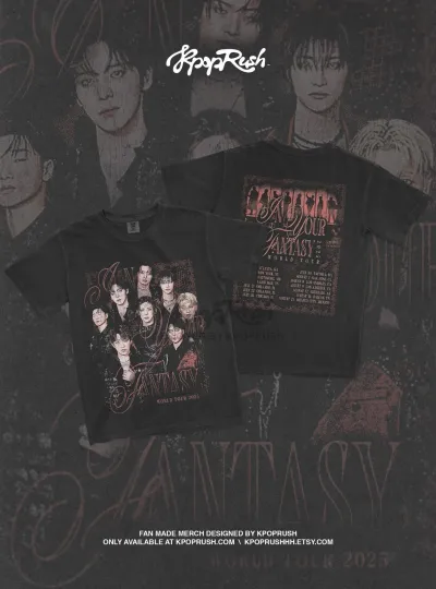 Discover ATEEZ 'in Your Fantasy' 2025 World Tour Vintage Golden Hour Tee T-Shirt