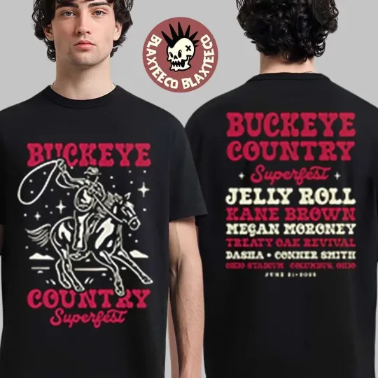Discover Buckeye Country Superfest 2025 Merch Tee Rodeo Lineup Unisex T-Shirt Gift Fan