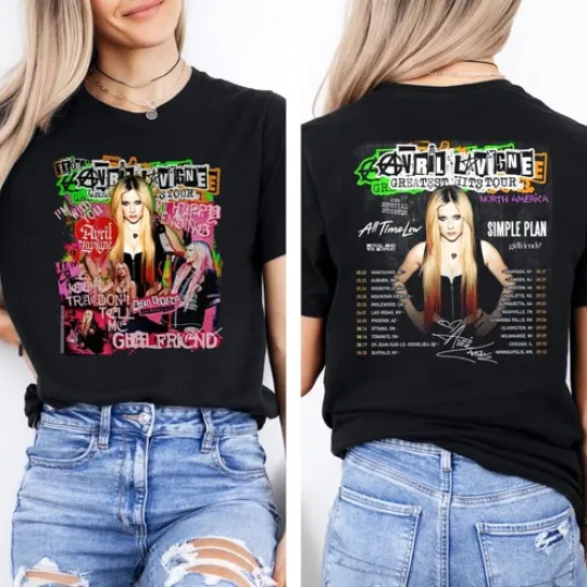 Discover Avril Lavigne Fan Shirt, Avril Lavigne Greatest Hits Tour 2025 Shirt