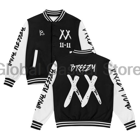 Discover Chris Brown 11-11 XX Breezy Bowl Baseball Jacket