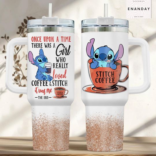 Discover Coffee Stitchh Tumbler 40oz, Disneyyy Stitchh Tumbler