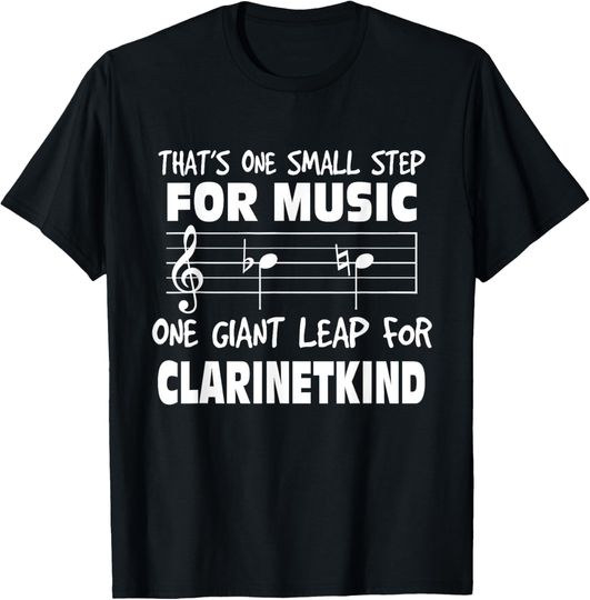 Discover Musical Note Giant Leap For Clarinetkind Cool Christmas Gift T-Shirt