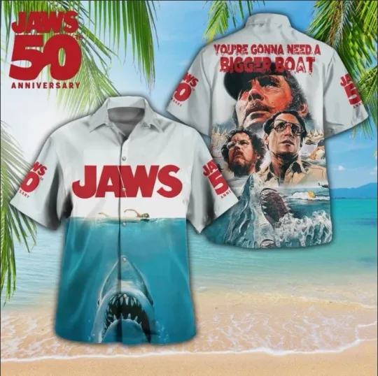 Discover Jaws 3D Hawaiian Shirt