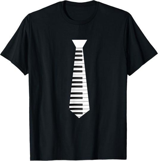 Discover Music Piano Necktie Costume Cool Instrument Christmas Gift T-Shirt