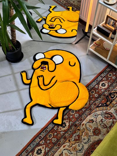 Discover Fluffy Tufted Cartoon Rug, Funny Cartoon Dog Rug, Gift Idea, Plush Rug, Cartoon Character Rug