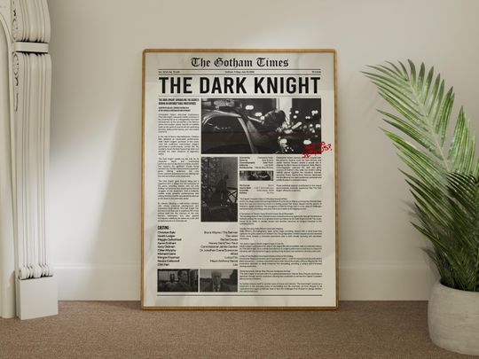 Discover The Dark Knight Movie Poster, Vintage Prints, Minimalist Wall Art
