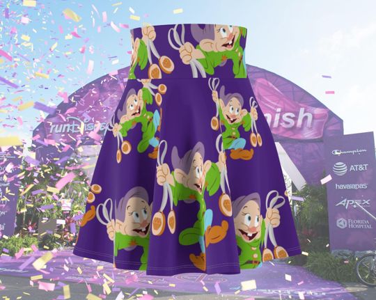 Discover Dark Purple Dopey Challenge Running Skirt | Magical Running Skirt | Women's Skater Skirt