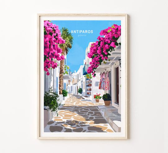Discover Antiparos Travel Poster, Greece Travel Wall Art